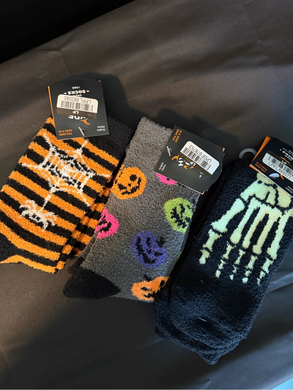 Halloween Fuzzy Crew Socks - Choose 1 Pair. - Picture 2 of 2
